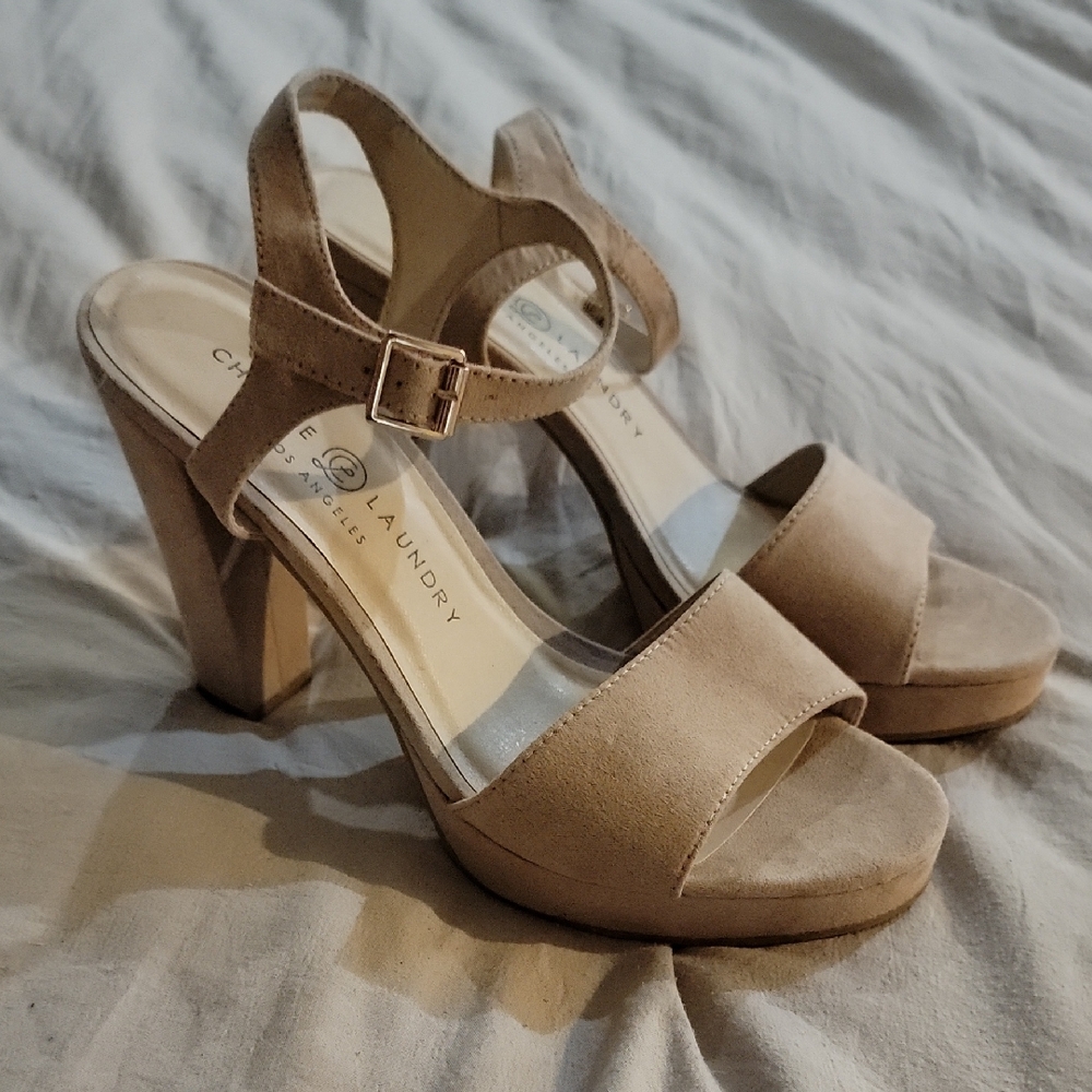 Chinese Laundry Beige Strappy Heels